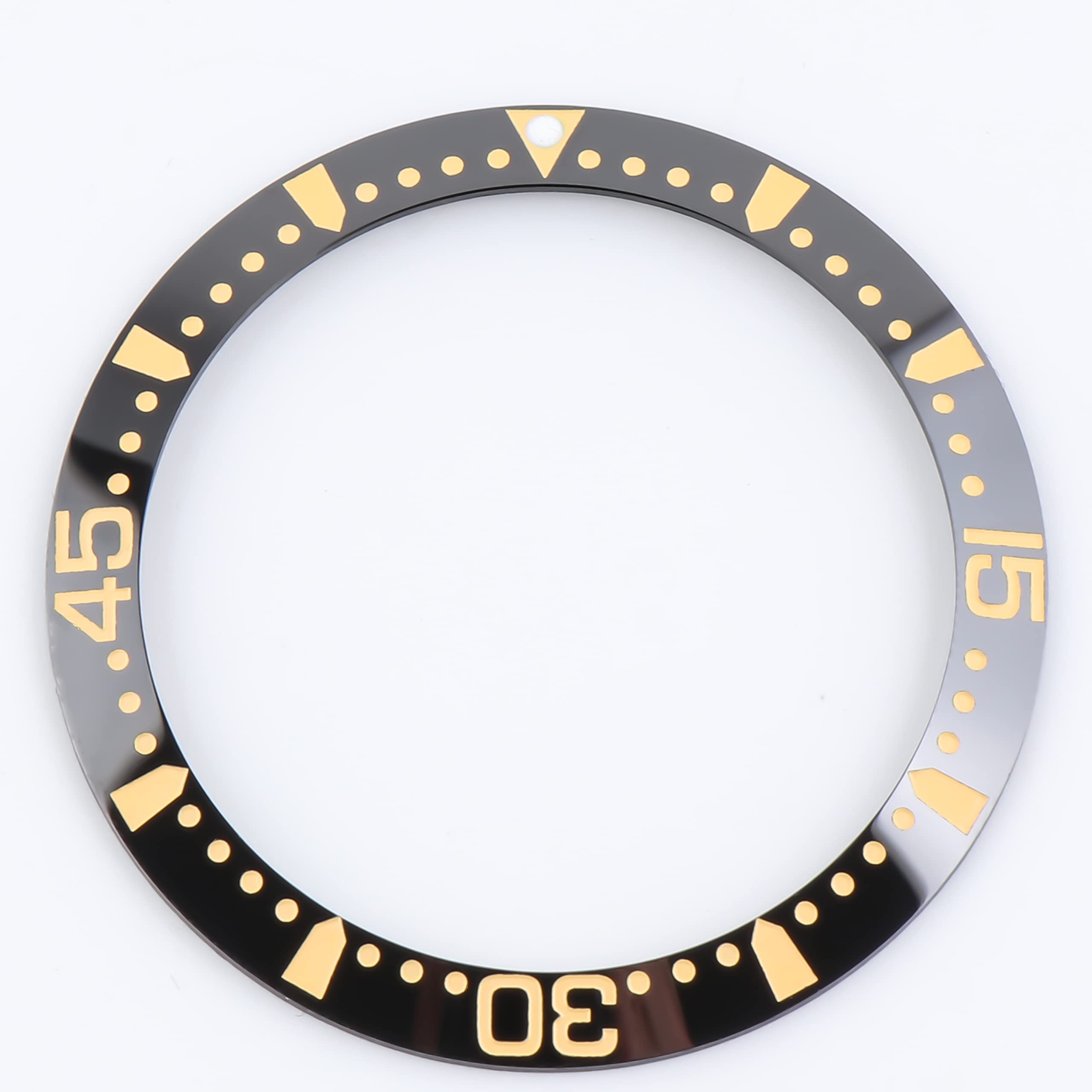 Watch Bezel Ring,Watch Insert Loop 39mm Black Blue Ceramic Bezel Insert ​41mm Dial Man Watch Face Replace Accessorie(Black 3)