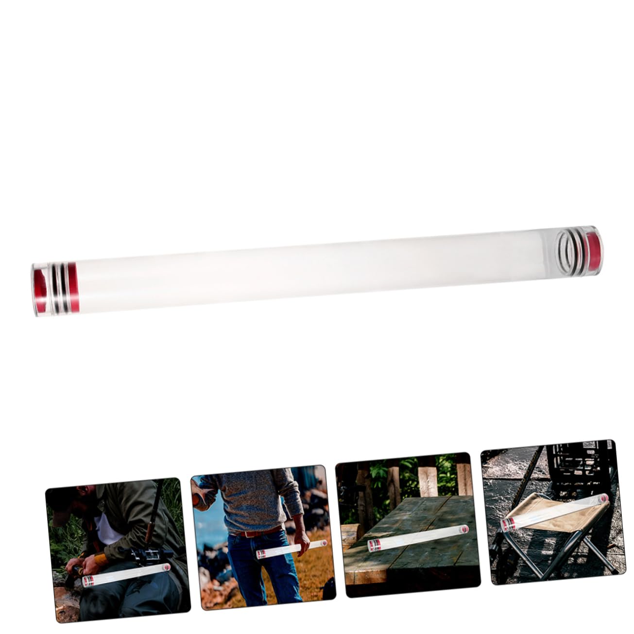 ibasenice 4 Juegos Flotador de Pesca Tubo con Bolsa Equipamiento de Pesca Duradero y para Hombres Hielo Ríos y Lagos