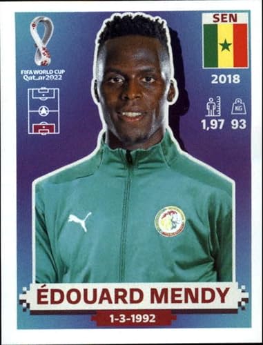 2022 Panini World Cup Qatar Sticker SEN3 Edouard Mendy Group A Senegal Mini Sticker Trading Card