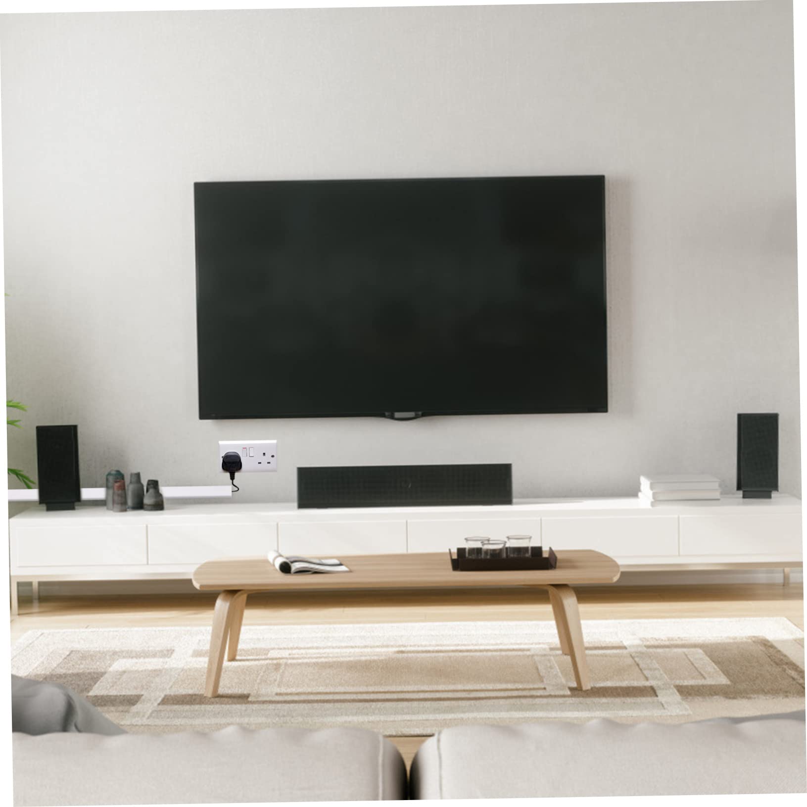 Housoutil Herramienta De Enrutamiento Canalea para Cables Gestión De Cables De Ocultador De para De Altavoz Ethernet y TV Pared