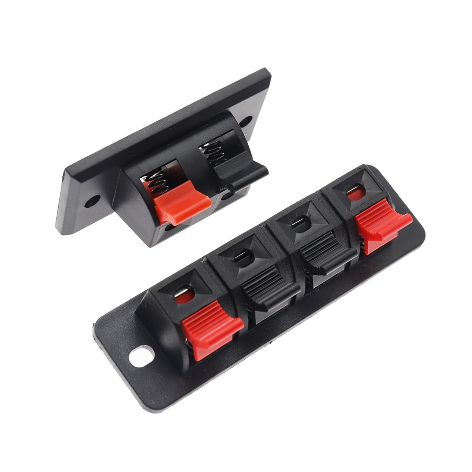 5PCS 2/4 Positions Connector Terminal Push in Jack Spring Load Audio Speaker Terminals Breadboard Clip TSIOHKBS(4 Positions)