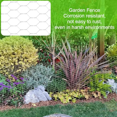 Flintronic Hasendraht Hühnerzaun, 0.5 x 10m Maschendraht Feinmaschig, Kaninchendraht Sechseck Drahtgitter, Gartenzaun, Tierabsperrung, Leichter Drahtgeflecht, Netz für Geflügel, Haustier, Hühner, DIY