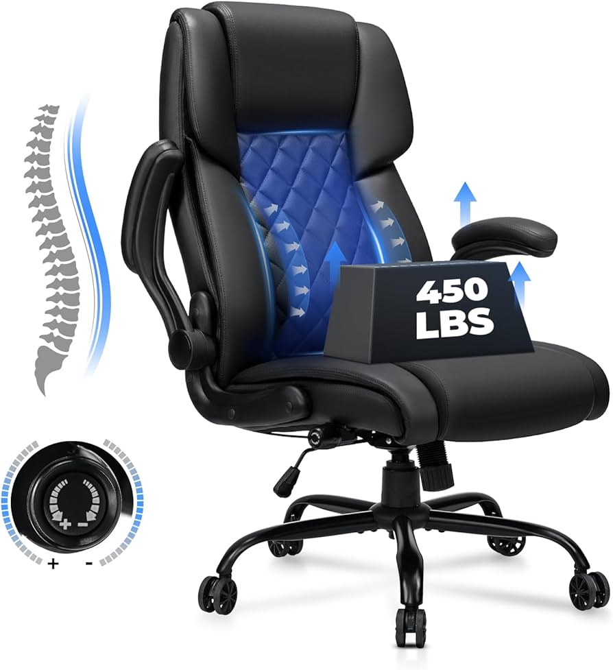 ゲーミングチェア 大きくて背の高い350ポンド 人間工学に基づいた