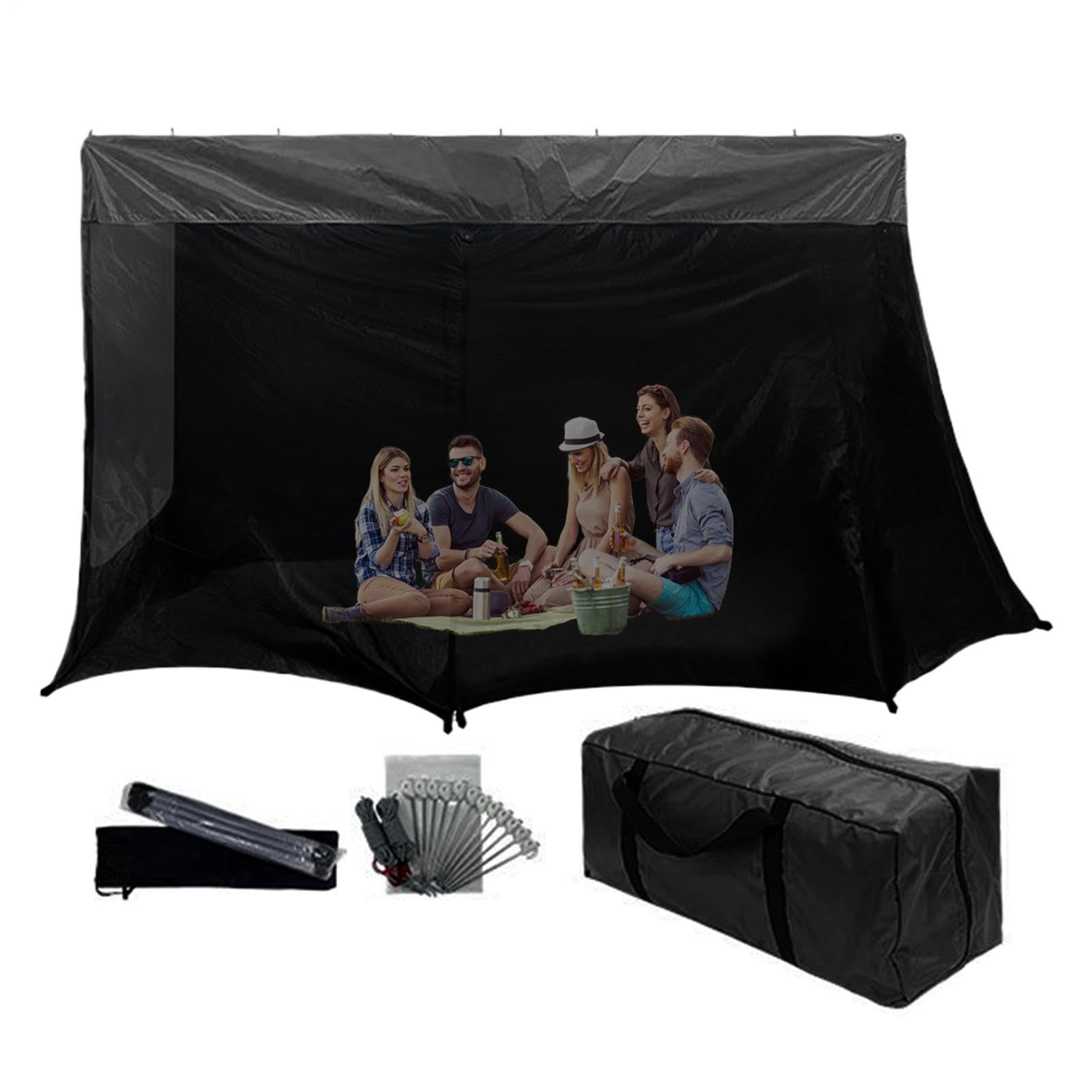 Tenda da campeggio per auto, tettoia impermeabile anti-UV, 310 x 198 x 190 cm, antivento, per auto, escursioni, viaggi, pesca, attività all'aperto, camion, veicoli