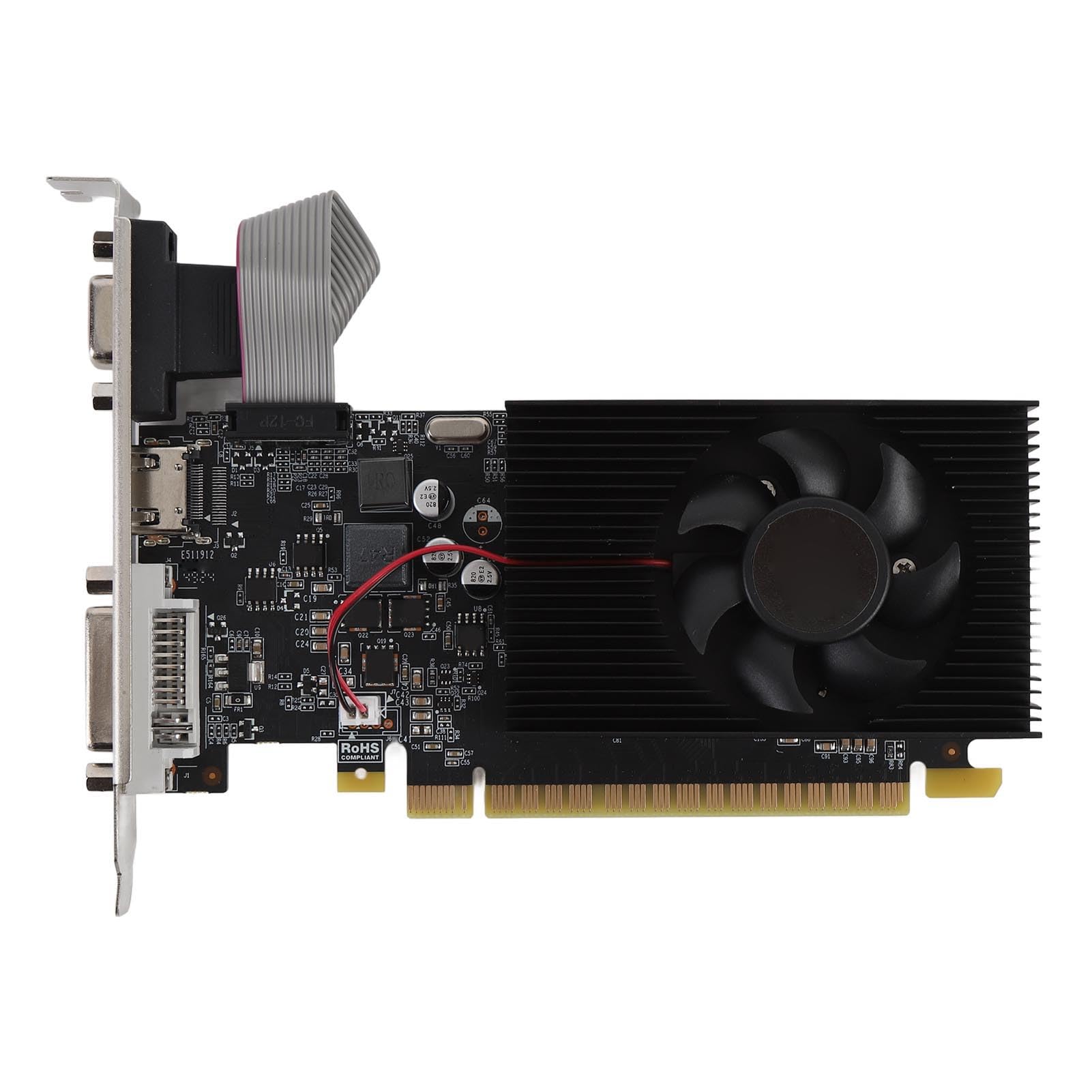 SUNGOOYUE Karta Graficzna do Komputera PC, 2 GB DDR3 128-bitowa Karta Wideo PCI Express 3.0 X16 z Wentylatorem Chłodzącym, do Obudowy Komputera Stacjonarnego