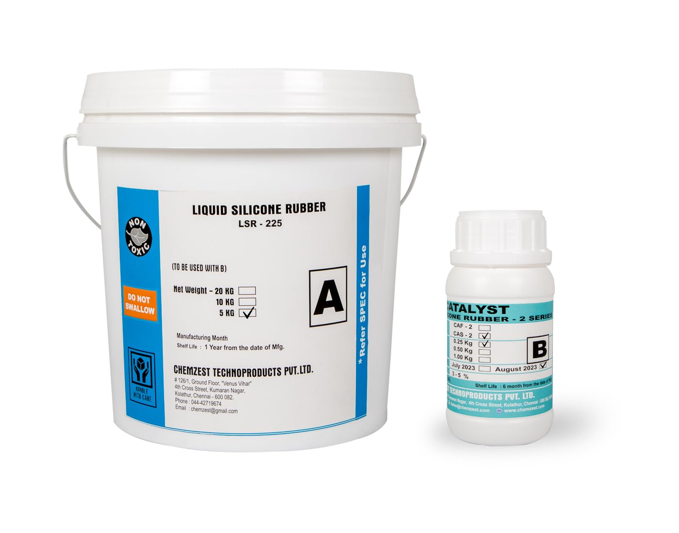 LIQUID SILICONE RUBBER-LSR 225 (SLOW) Molding grade (5.25KG)