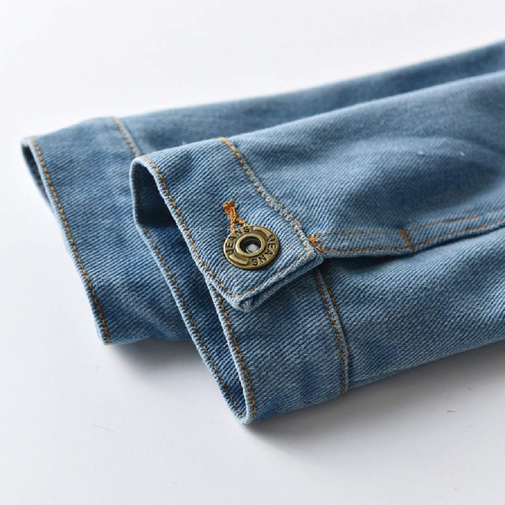 Chaqueta vaquera para niños y niñas con botones para niños pequeños - azul - 4-5 años