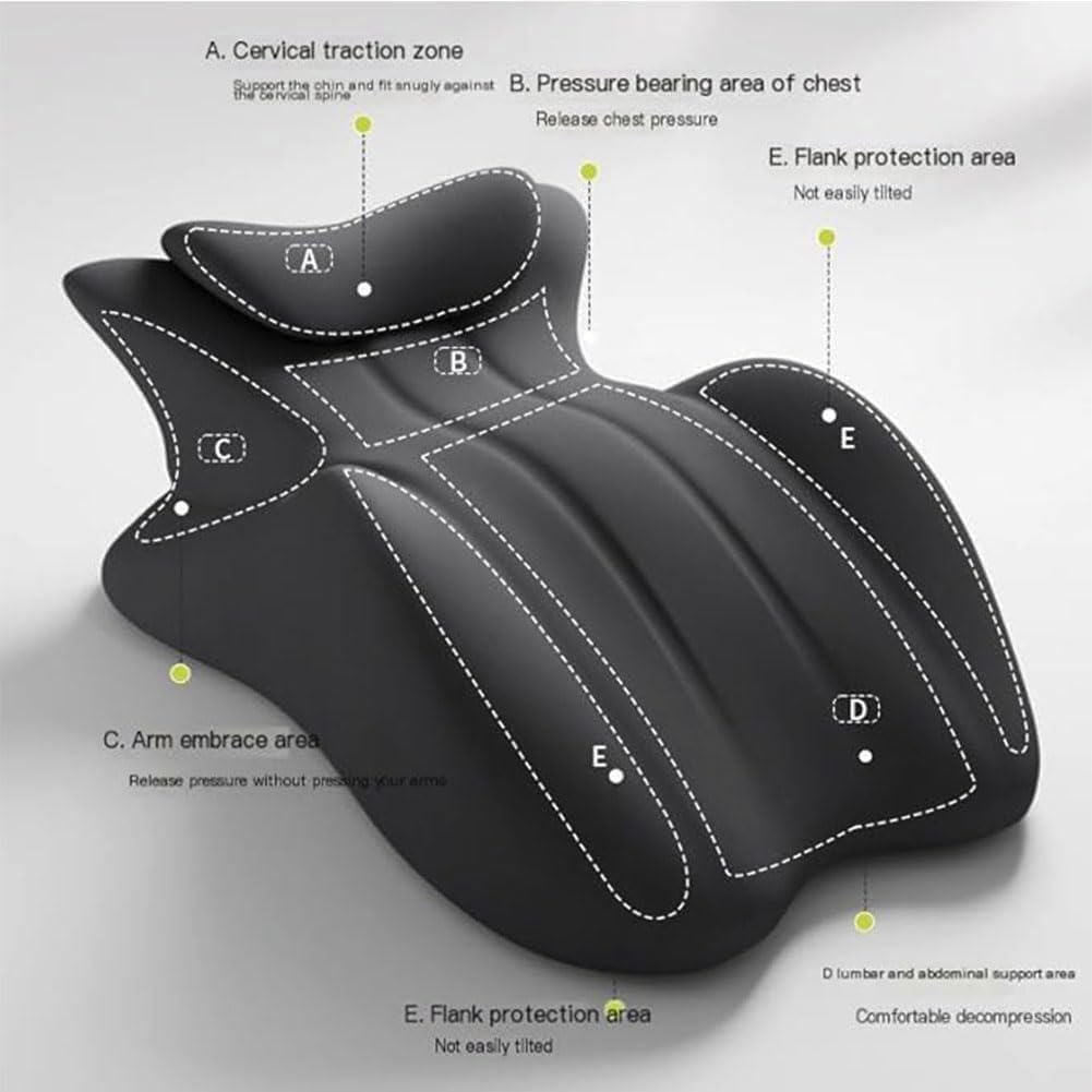 Almohada de cuña para la intimidad de las parejas, cojín de perfil bajo con diseño discreto para privacidad en el dormitorio, apoyo cómodo para sentarse o acostarse (azul)
