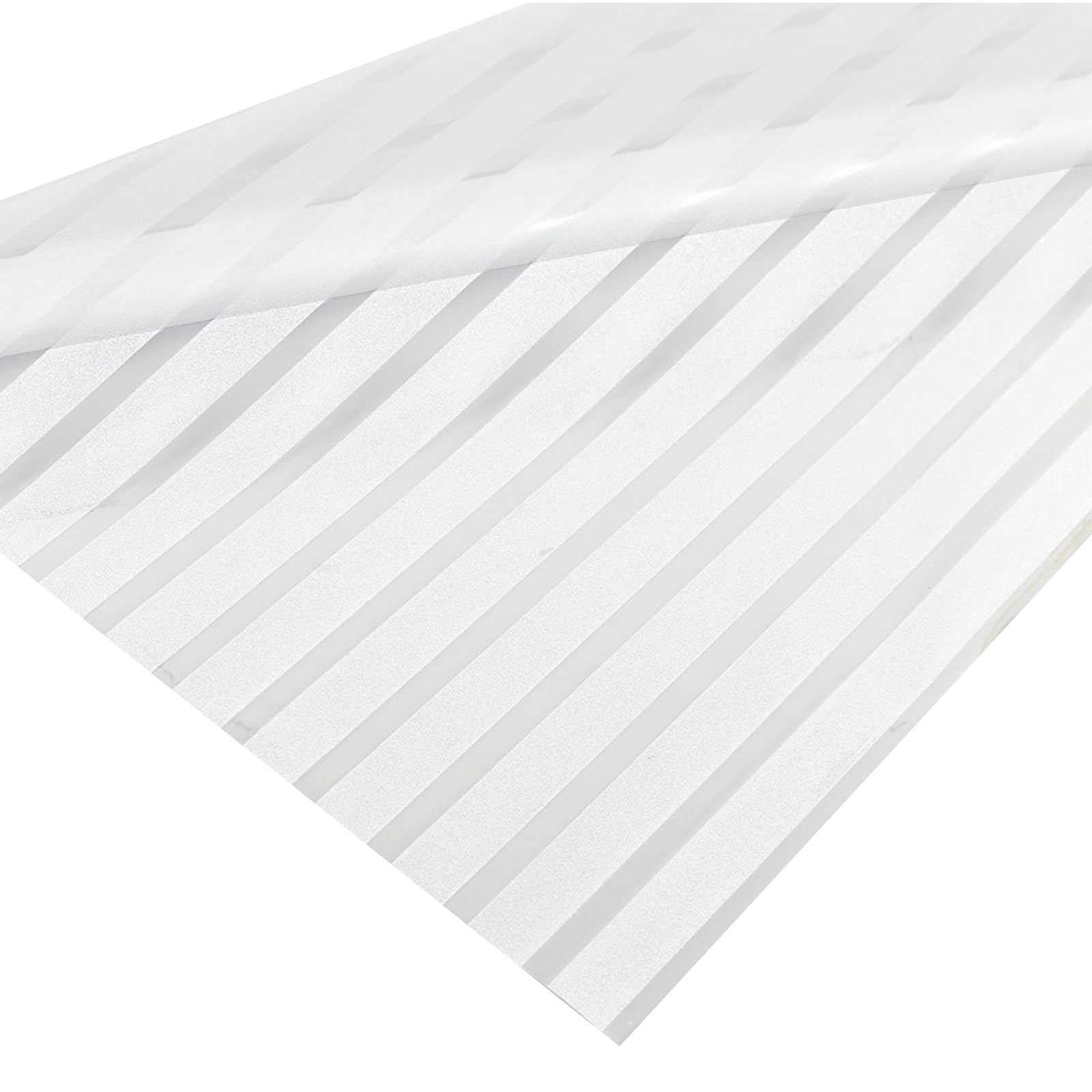 Window Film Privacy,Non Adhesive Static Cling 40 x 200 cm Privacy Film for Glass Windows,window film, Frosted Stripe Pattern for Office Home and Smooth Surfaces image_0