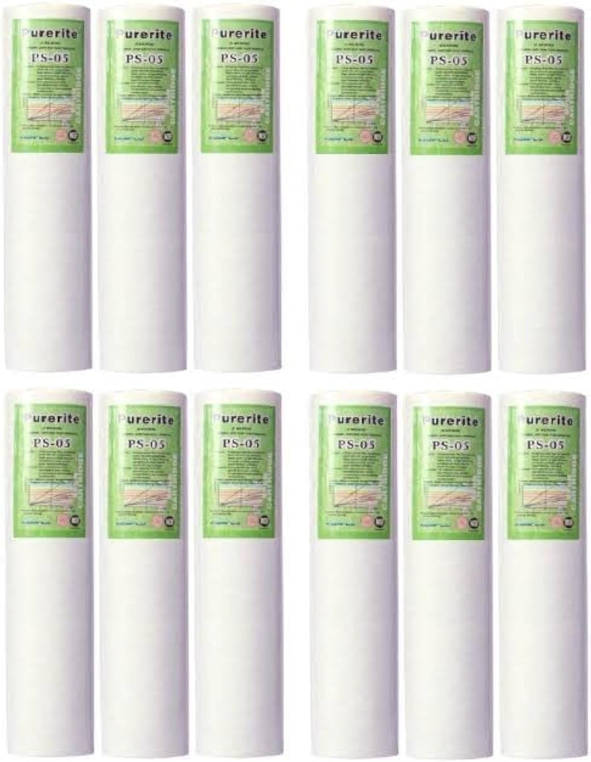 Ro Pre Filter Pp Spun Cartridge 10 Inch 5 Micron Sediment Filters For Ro Water Purifier, Reliable Pre-Filtering Solution For Clean Drinking Water (Pack Of 12)