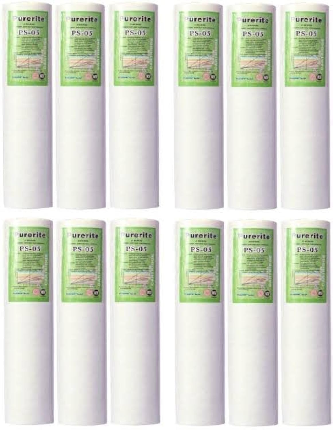 OCEAN STAR TECHNOLOGIES Ro Pre Filter Pp Spun Cartridge 10 Inch 5 Micron Sediment Filters For Ro Water Purifier, Reliable Pre-Filtering Solution For Clean Drinking Water (Pack Of 12)