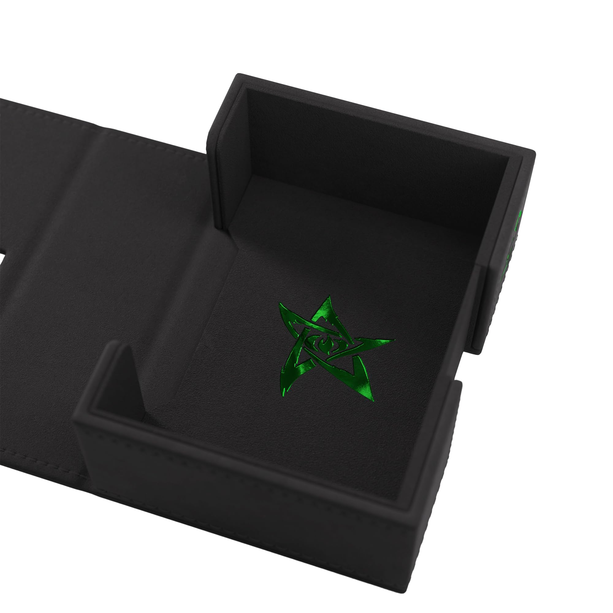 Gamegenic Arkham Horror Investigator Deck Tome New Edition Green Rogue, Caja para Mazos Premium, Capacidad 60 Cartas con Funda, Cierre Magnético y Ventanas de Identificación