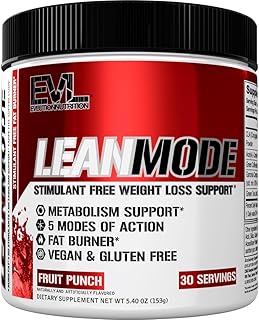 LeanMode Weight Loss Support Powder - Premium Non-Stimulant Thermogenic Fat Burner and Metabolism Support Powder with CLA Acetyl L-Carnitine Green Tea Extract and Garcinia Cambogia - Fruit Punch