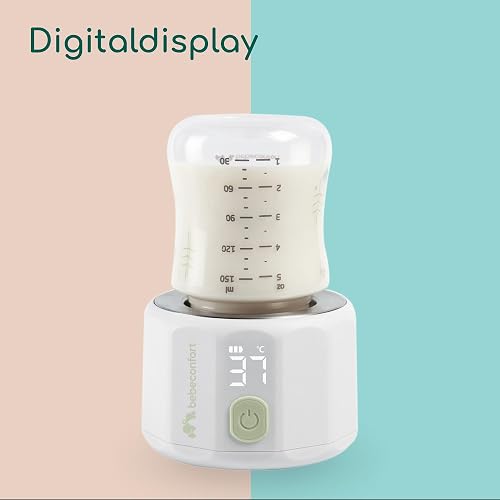Bebeconfort Pocket Digital Bottle Warmer, Portable Baby Bottle Warmer, Compact (L6.5 x W6.5 x H8cm), Lightweight (280g), Digital Display, Long-Lasting Battery, Temperature Regulation - 6
