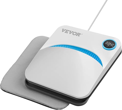 VEVOR Máquina de prensa de calor, 9 x 9 pulgadas, impresora de camisa portátil, multifuncional, transferencia de sublimación, prensa de calor