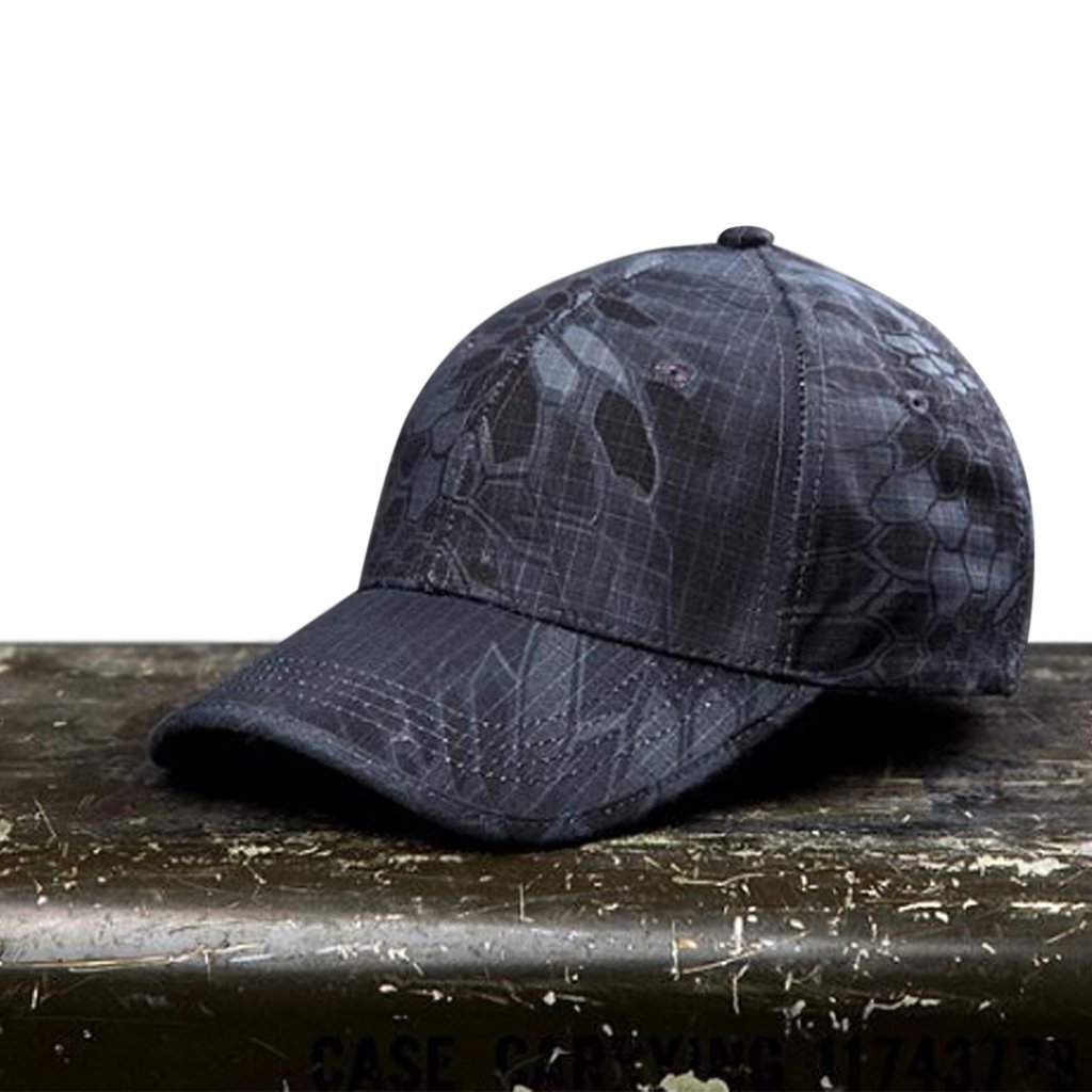 Noga Black Python Camouflage Python Camouflage Hat Simplicity Outdoor Sun Hat Army Hat Woodland Camo Outdoor Tactical Cap For Fishing Hiking Hunting (Black Python Camouflage)