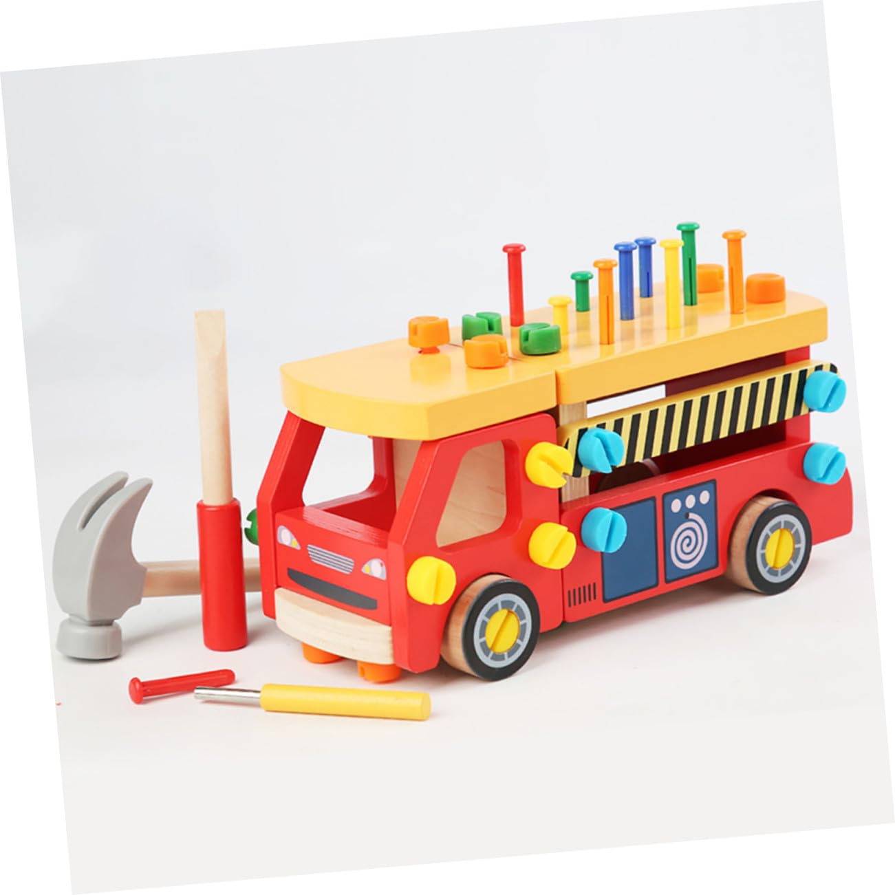 ERINGOGO Attrezzi in Legno per Kit Giochi di Costruzione Educativi per Ragazzi e Ragazze Gioco di Ruolo per Sviluppo Coordinazione e creatività Regalo per Anni