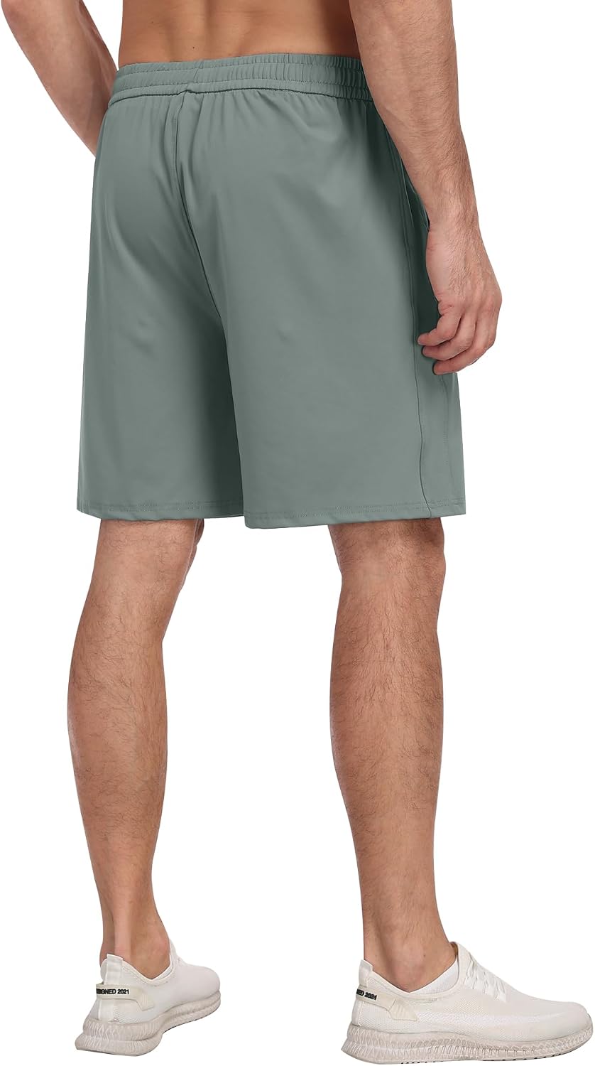 PARISDIARY 4 Pack Men's Athletic Gym Shorts with Pockets,Running Workout Basketball Hiking Shorts for Men