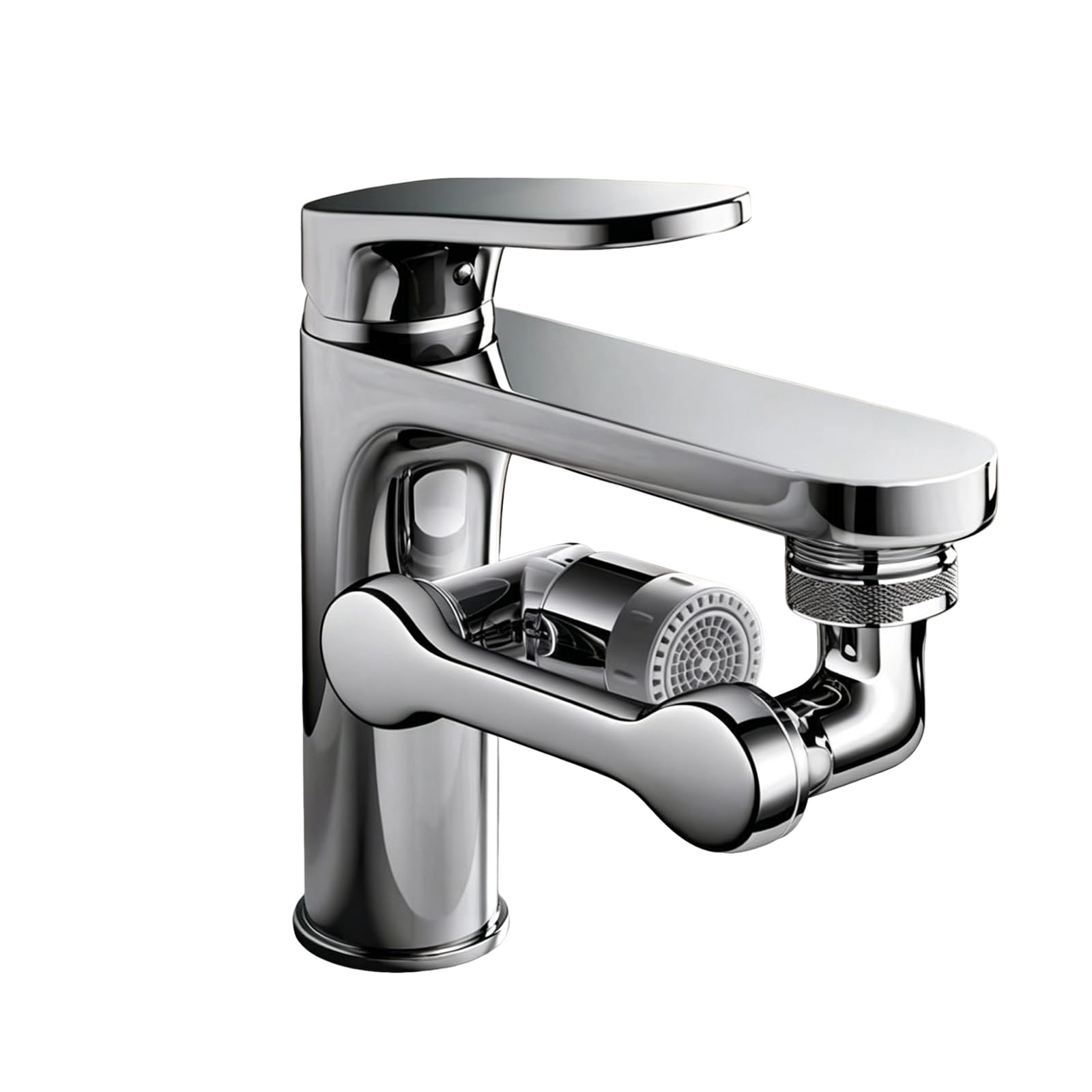 Aérateur étendu rotatif à 1080° avec économiseur d'eau pour robinet de salle de bain
