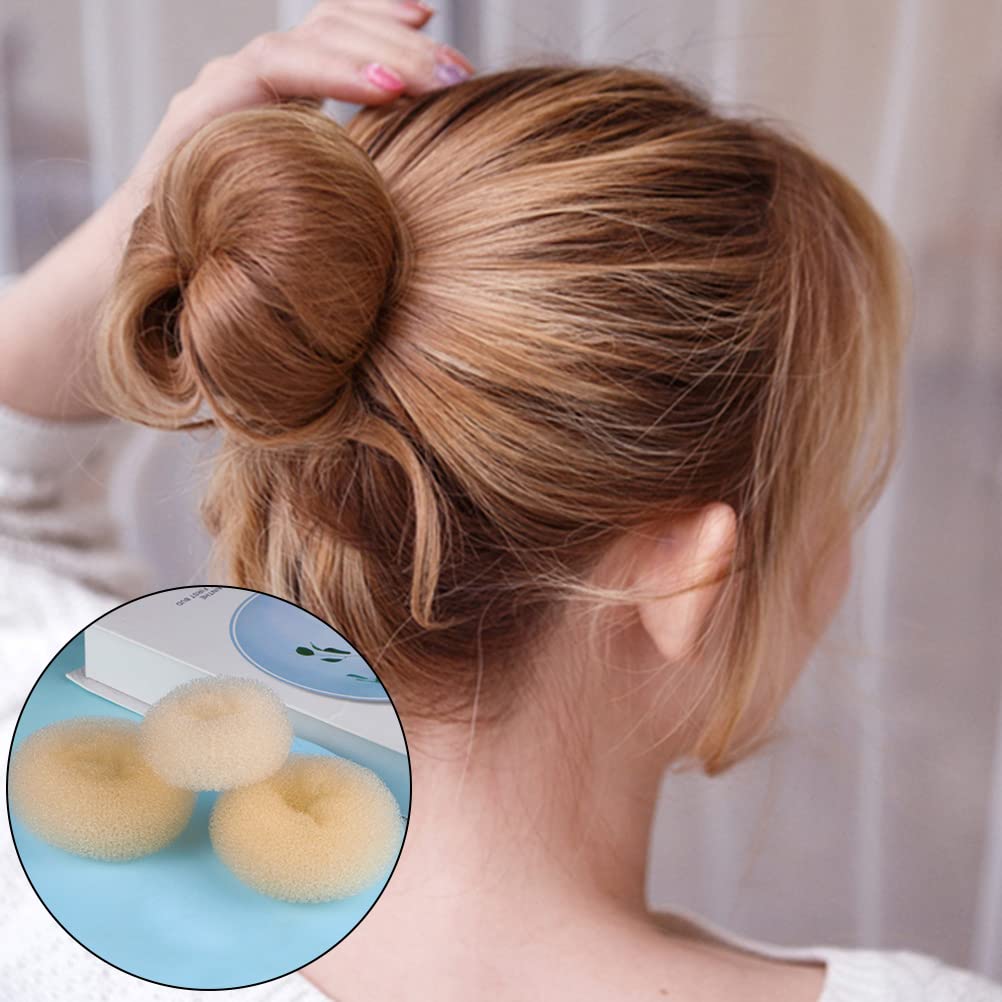 Donut Moño 6 Piezas con 20 Clips en Forma de U Kit Accesorios de Peinado para Mujeres