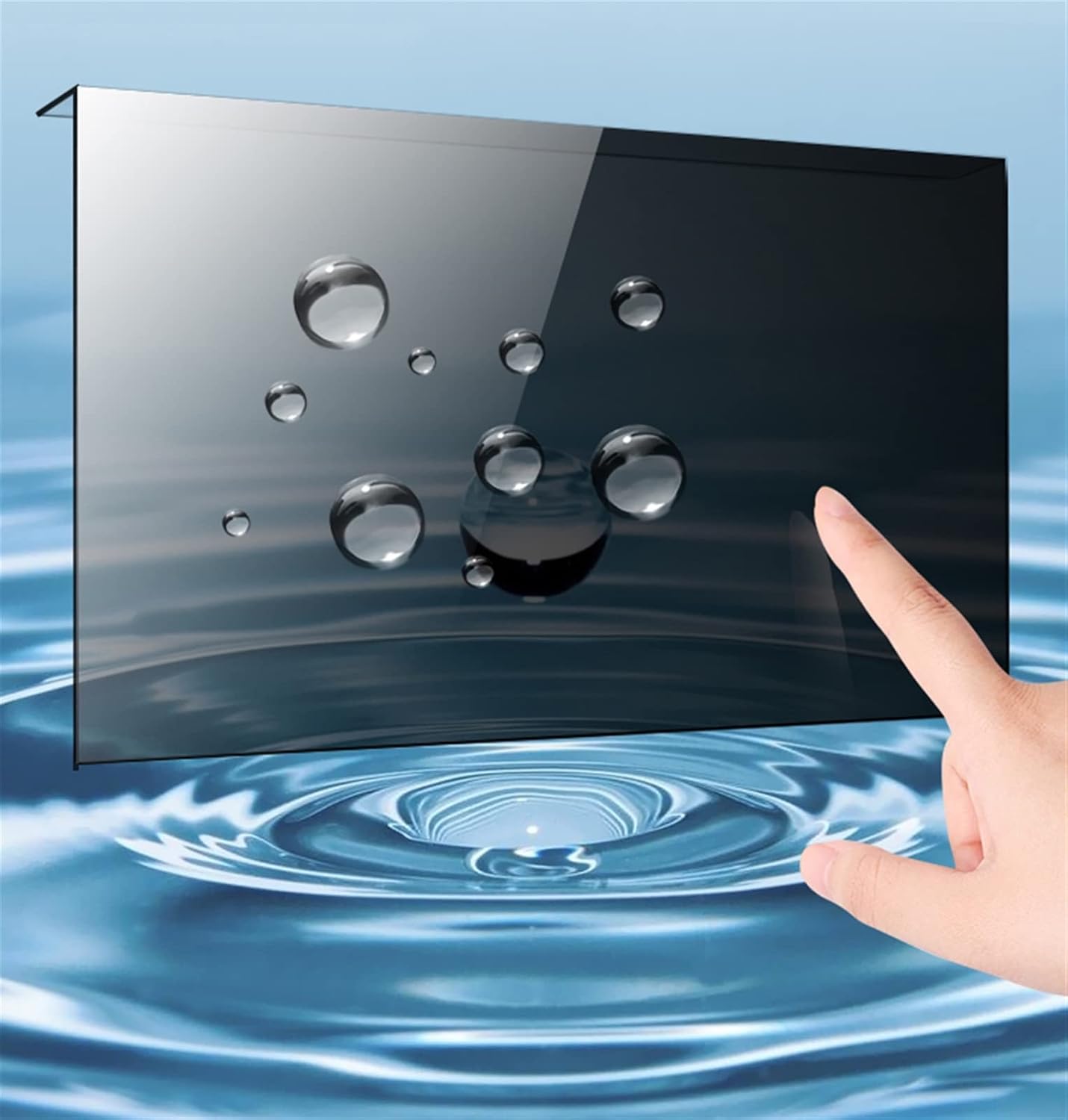 Privacy Screen Filter for 21 Inches Diagonal LED PC Monitor Anti Glare Anti Blue Light Screen Protector Panel Widescreen Frame Hanging Type Eye Protection Sleep Better