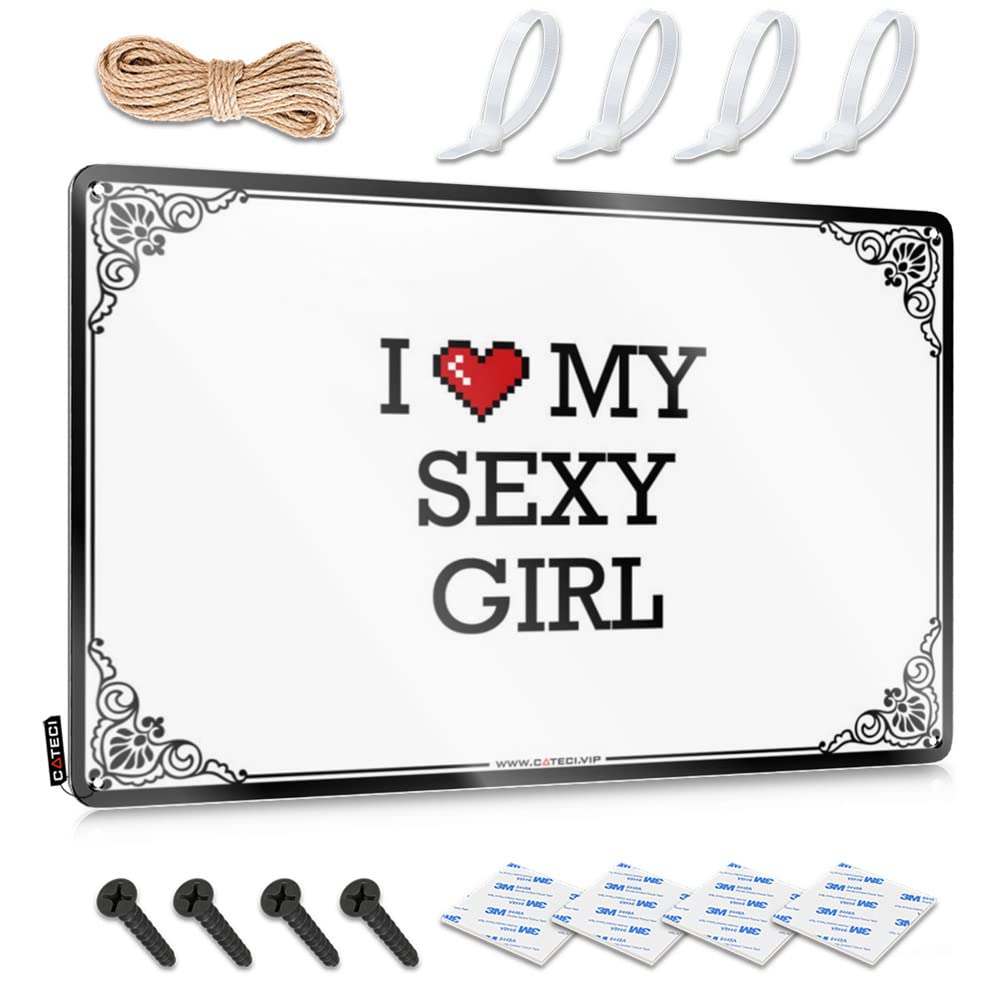 Custom Decorations Haves | I Love My Sexy Girl Hippie Pool Bar Decoration(20X30CM)