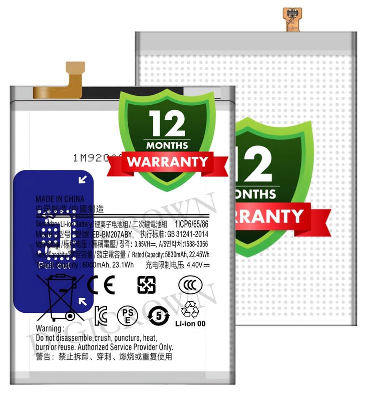 Original EB-BM207ABY Battery Compatible for Samsung Galaxy M30s - (6000mAh) - 1 Year Warranty