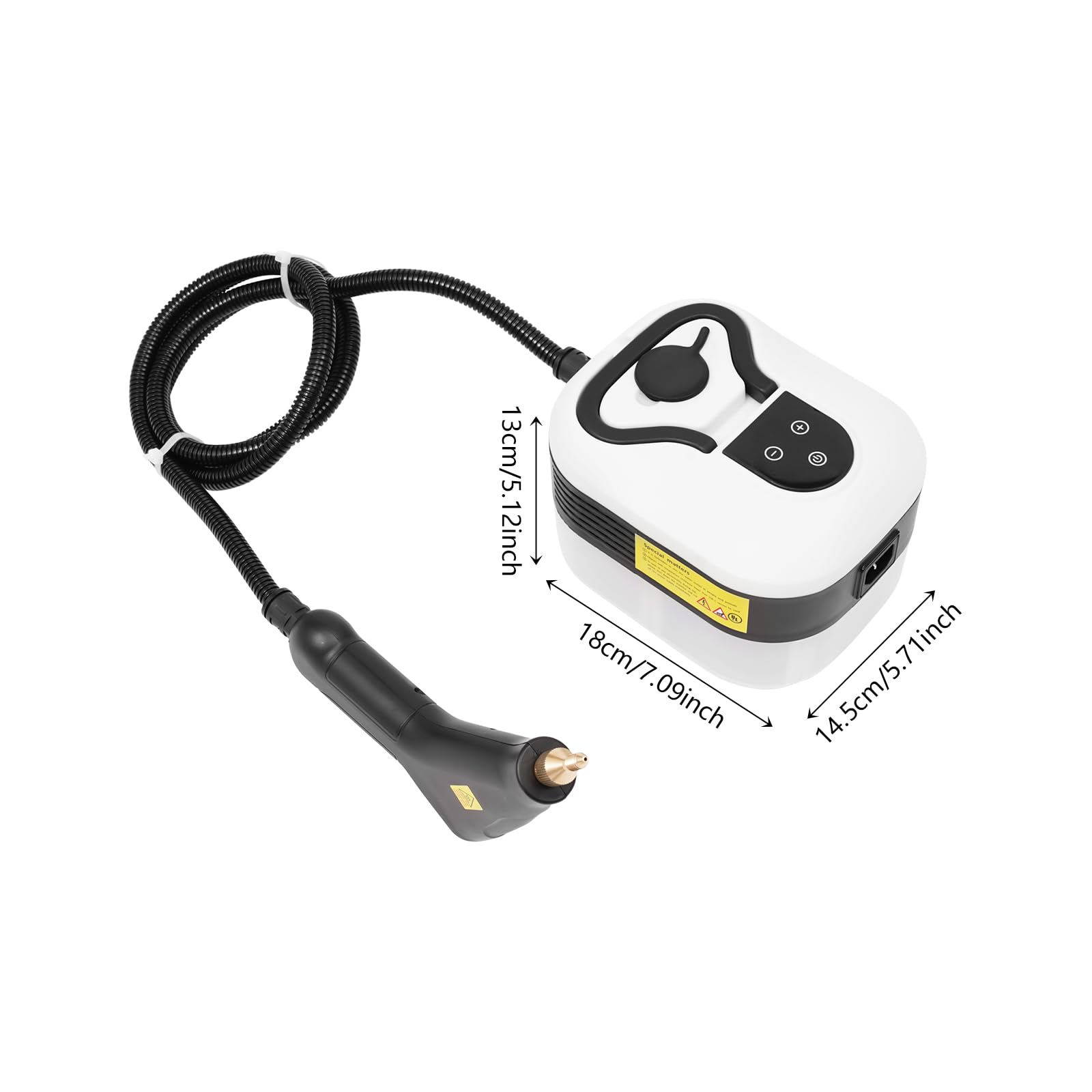 Myjka parowa 1500 W z ciśnieniem 3 bar, 6-stopniowa regulacja pary, zbiornik na wodę do kuchni/łazienki/samochodu (wtyczka EU 220 V)
