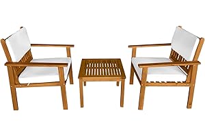 3-Piece Acacia Wood Patio Bistro Set: Elevate Your Outdoor Living