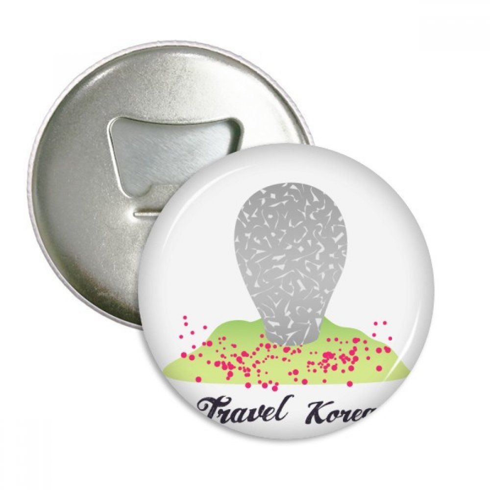 Cadeau repère bien connu en Corée avec bouteille bouton ouvreur aimant frigo 3pcs argent