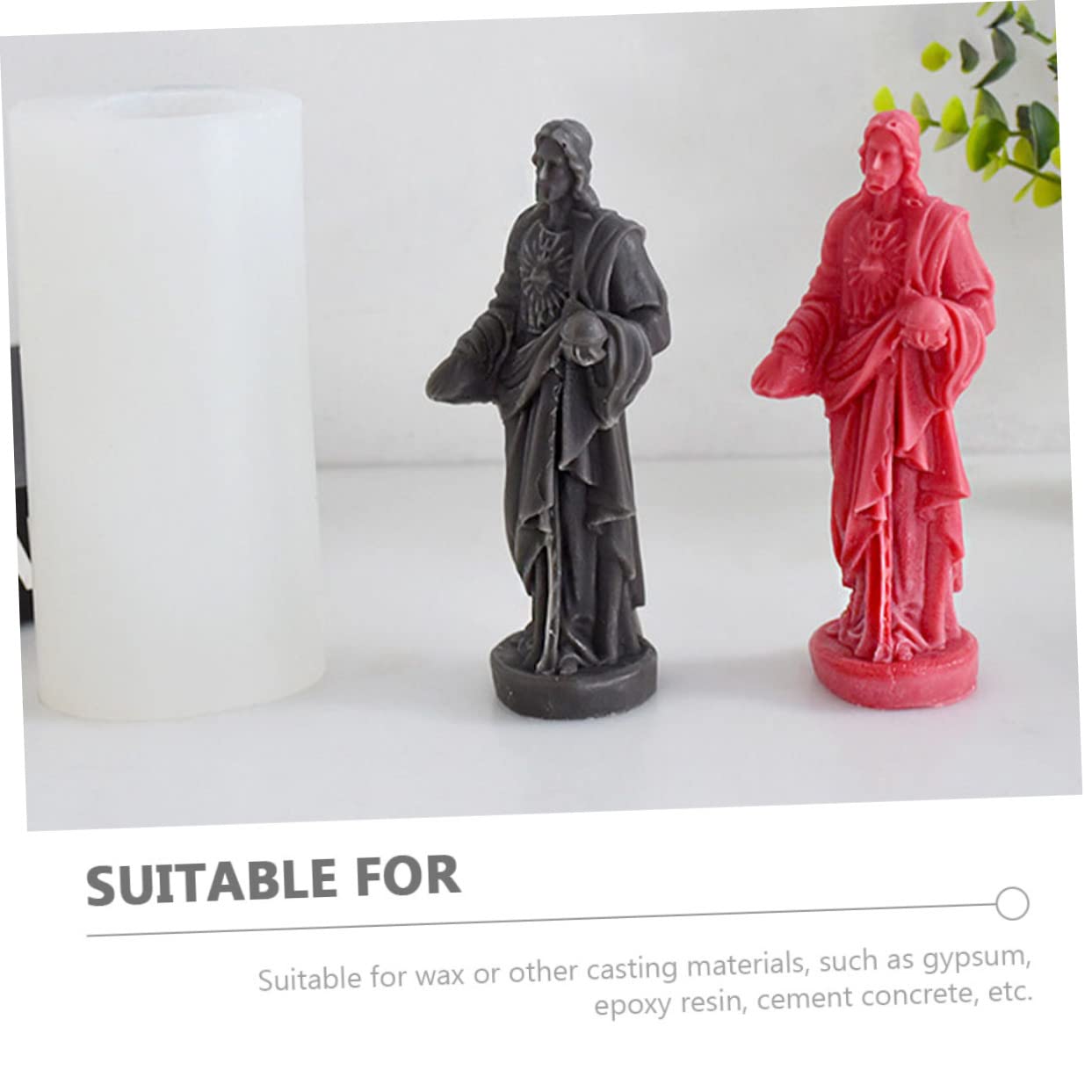 LALAFINA Stampo in Silicone Per Candele Forma Di Gesù Resistente e Flessibile Per Colatura Di Candele e Saponi Fai Da Te