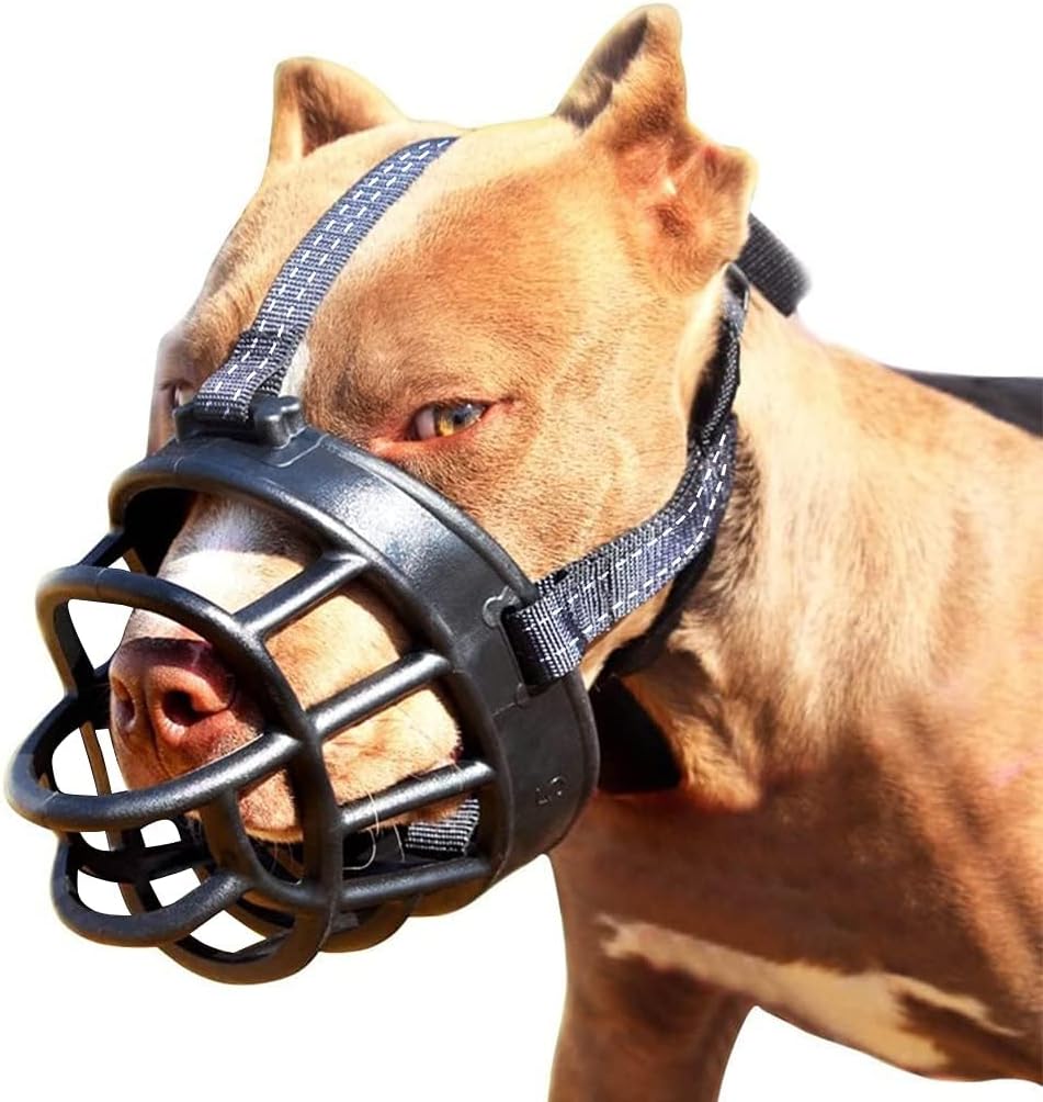 Dog Muzzle,Soft Basket Silicone Muzzles for Dog,Prevent Biting Chewing and Barking, Allows Drinking and Panting (Size 5)