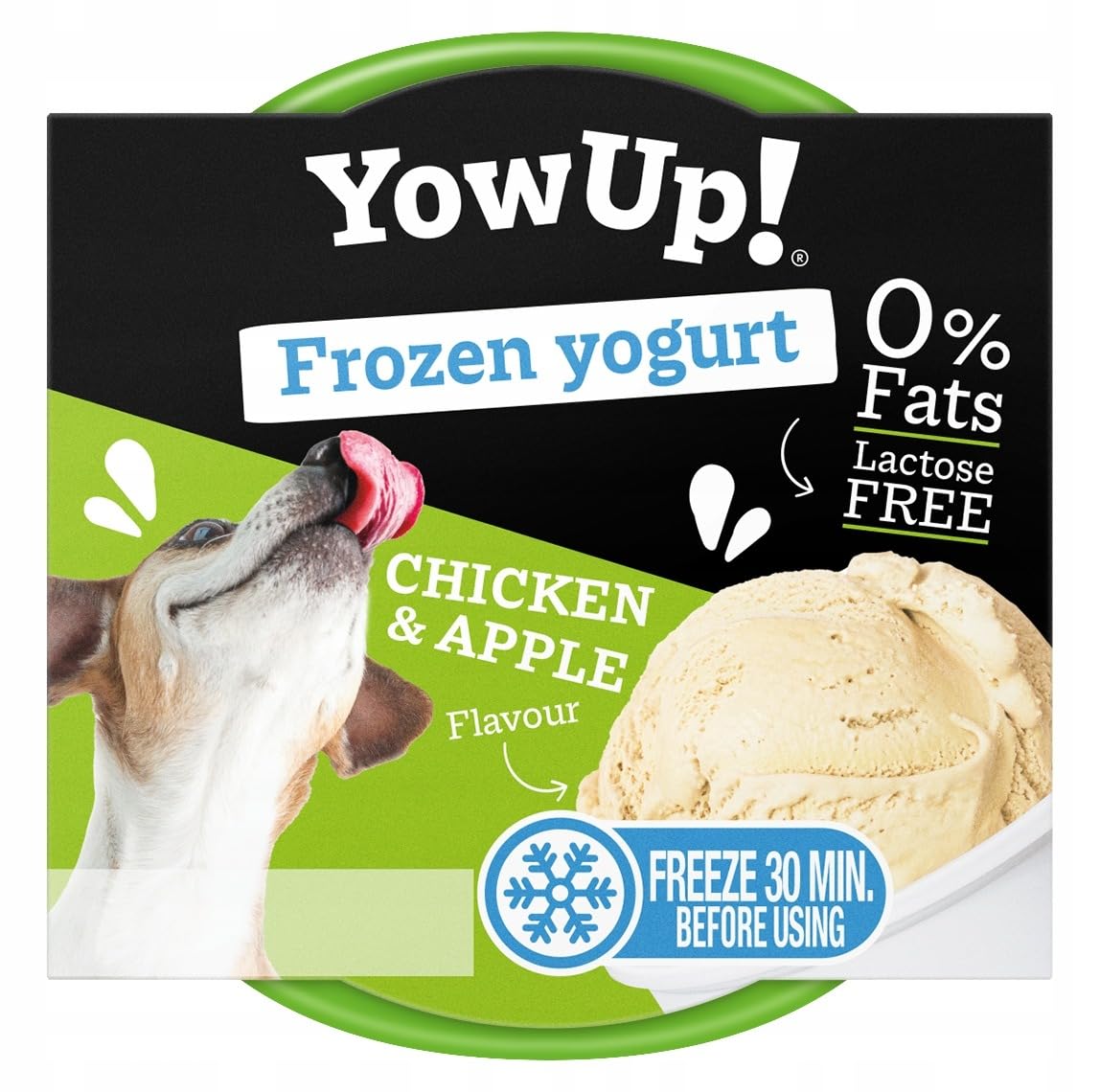 YowUp! Ice Cream for Dogs Chicken Apple Flavour 12 Units. Natural and Healthy Snack, 110 g (Pack of 12)