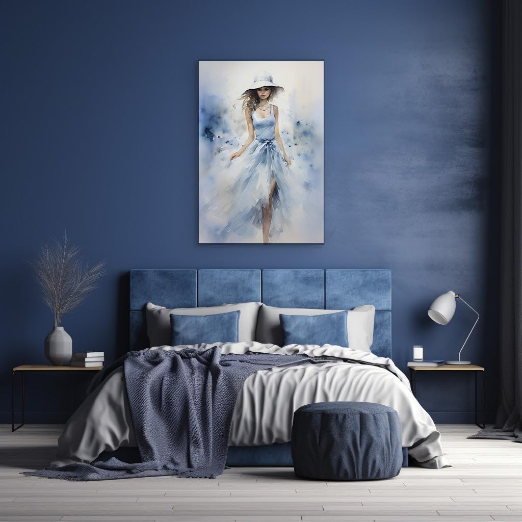 Canvas for Living room. Elegance in Motion: The Artistic Depiction of Grace and Movement, 27 x 18 inch Canvas Wall Art - Contemporary Masterpieces - Modern Home Decor