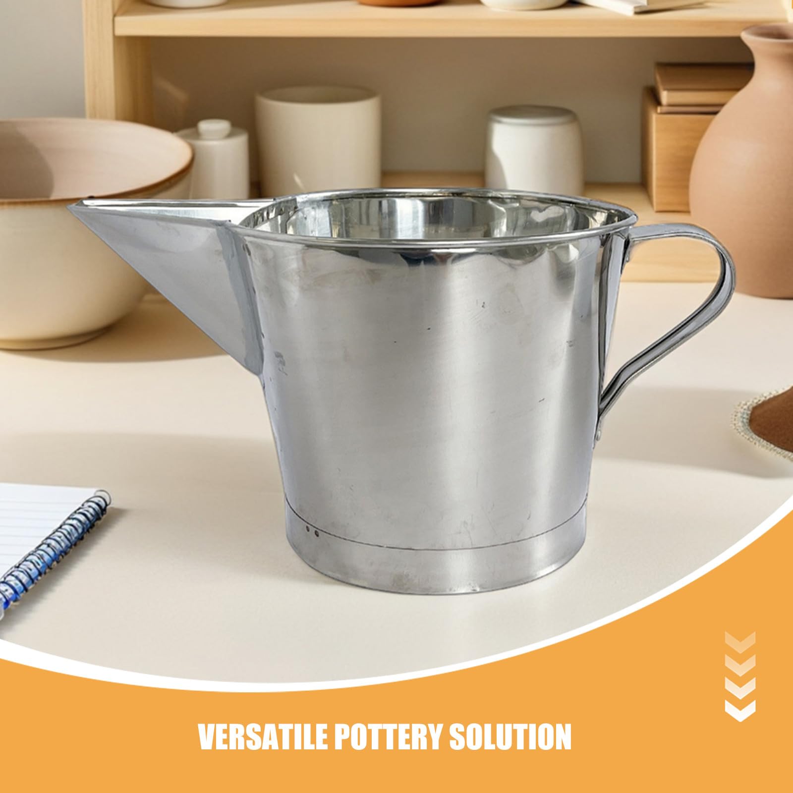Dzbanek odlewniczy z sitkiem: 10-litrowe wiadro ze stali nierdzewnej z filtrem do mieszania zaprawy i gliny. Narzędzia ceramiczne - wiadro z akcesoriami do ceramiki do rękodzieła