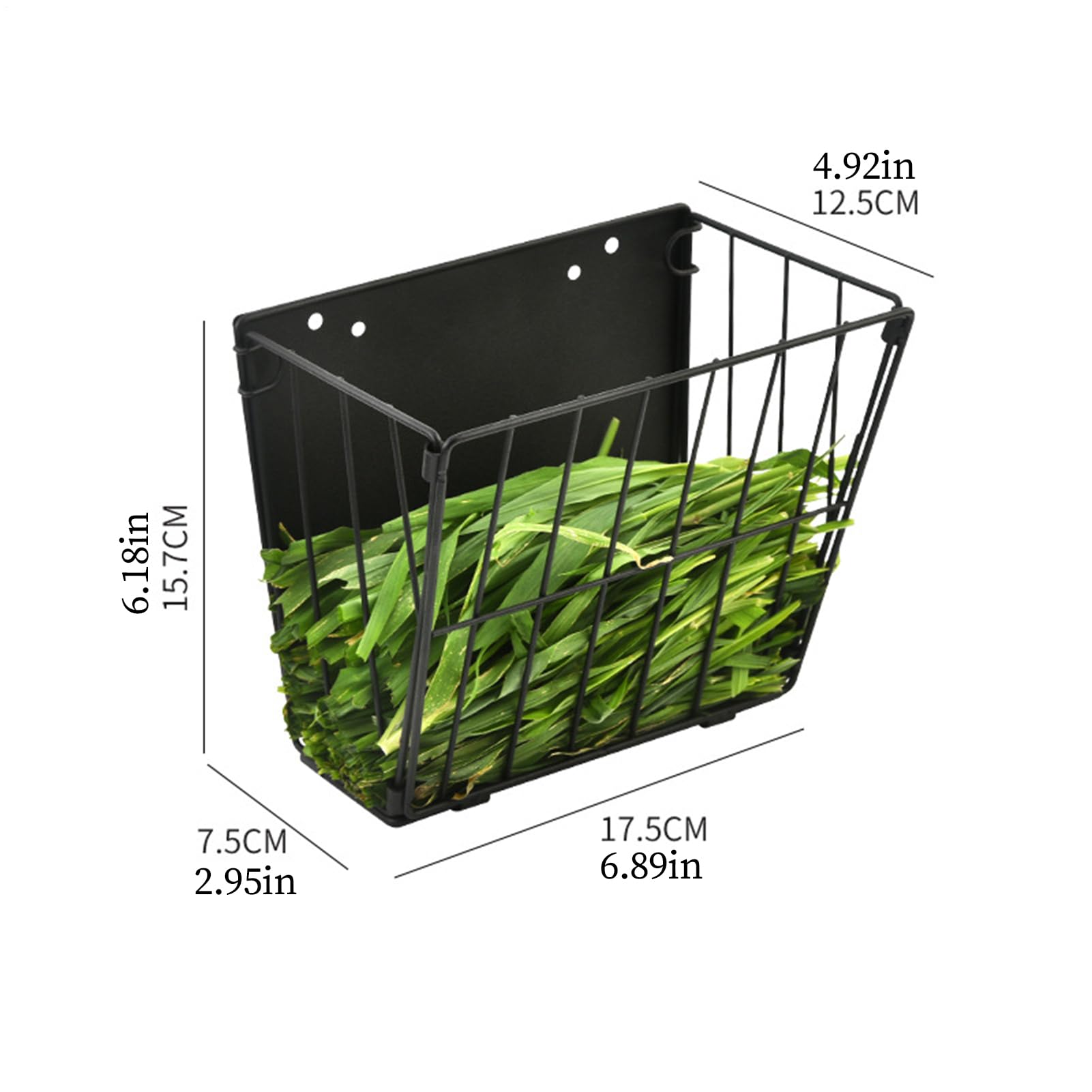Râtelier à Foin pour Lapin,Rangement de Nourriture Pliable avec Crochet - Distributeur de Foin en Cadre Métallique pour Lapins | pour Alimentation Animaux de Compagnie Maison Cage Mur