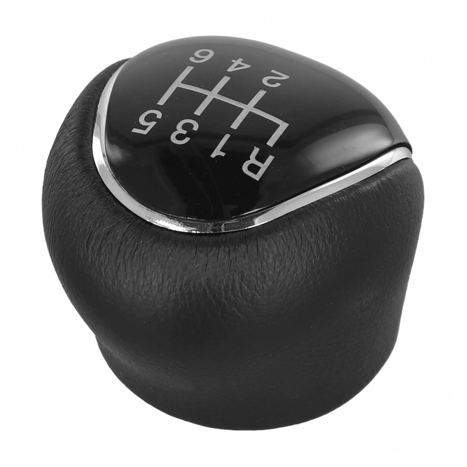 MKGKACVCPT Knob Only Gear Stick Knob Manual for Mondeo SMAX CMAX for Focus PU Leather 6-Speed Black Stylish Gear 1 * 6 Speed Shift