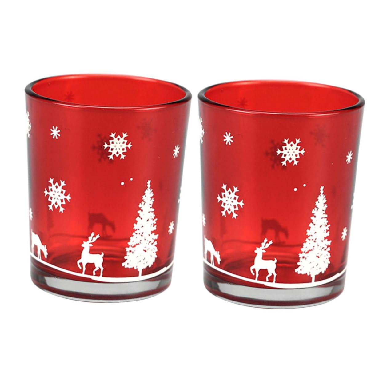 ERINGOGO Giant Christmas Decorations Large Glass Candle Cups DIY Xmas Candle Containers Gothic Room Decor