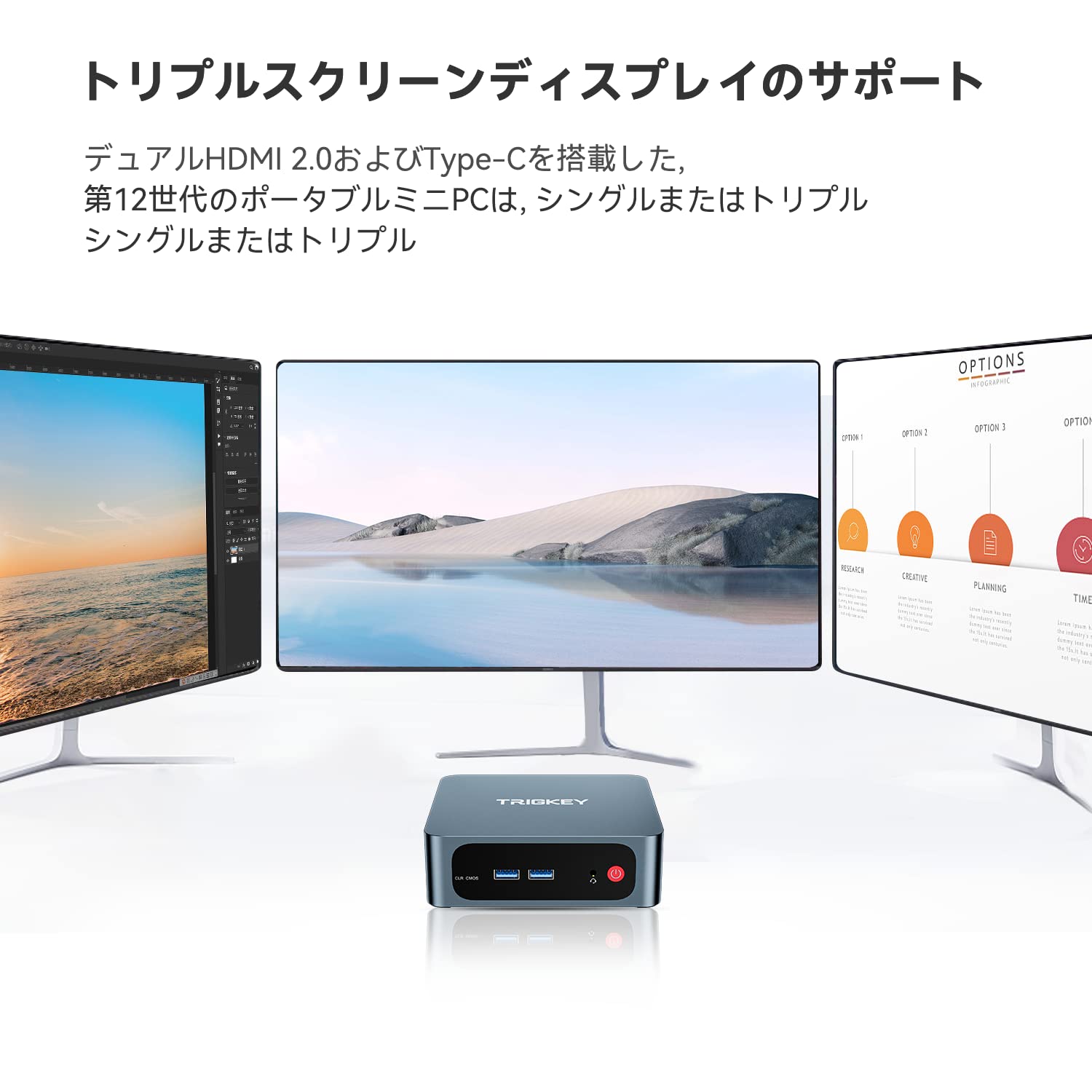 Amazon.co.jp: TRIGKEY ミニPC デュアル2.5G LAN インテル第12世代
