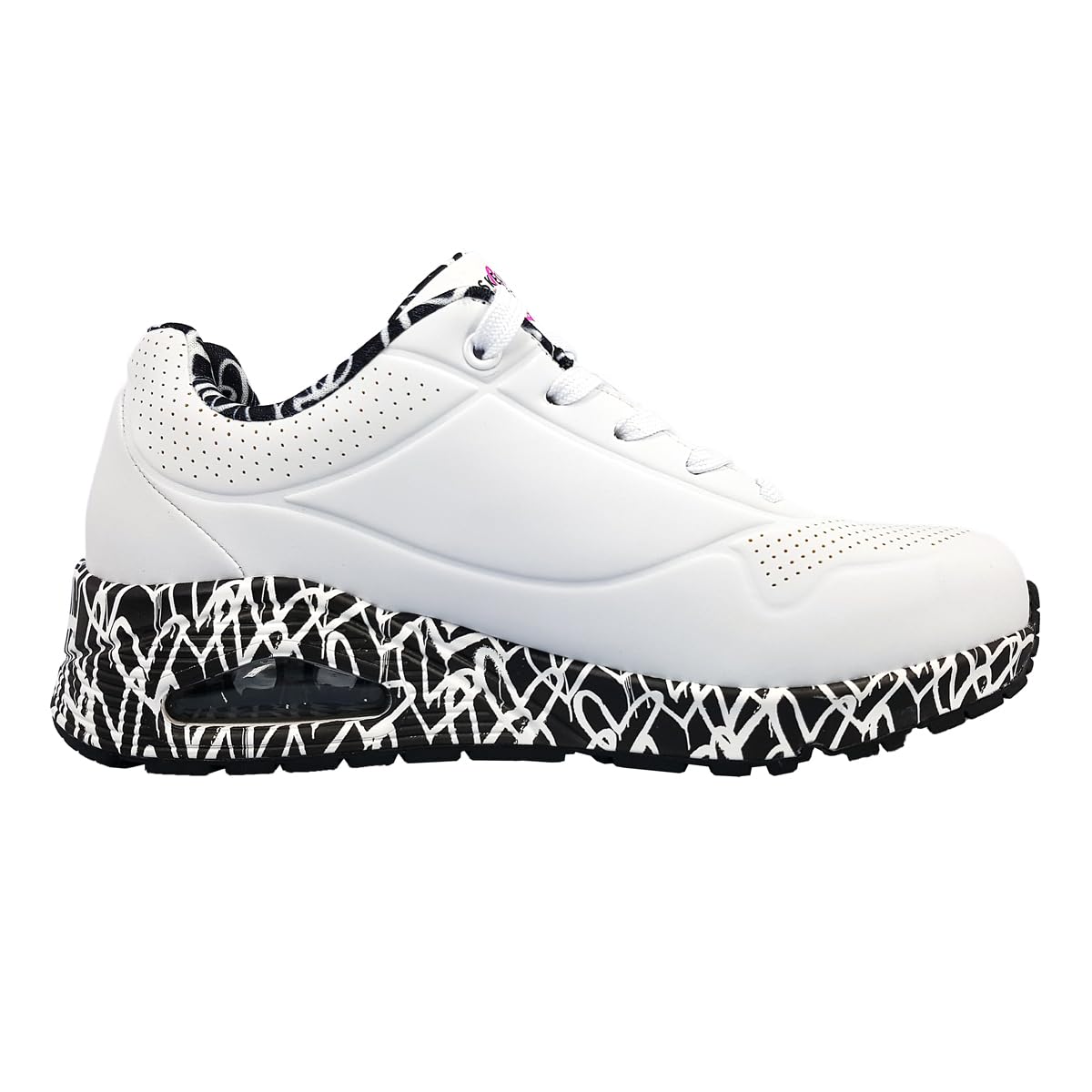 Skechers Uno-Loving Love 155506-WBK, Womens Sneakers, White, 41 EU