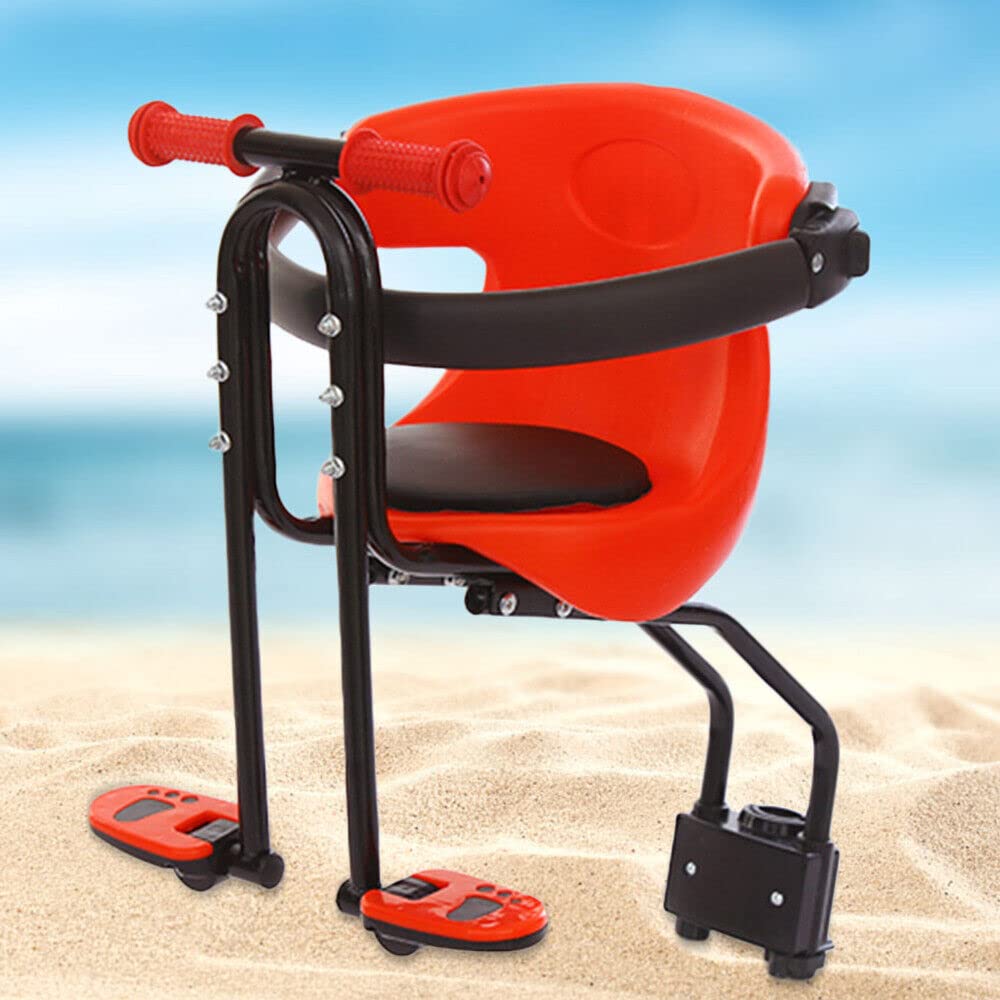 Siège de vélo pour enfant, siège enfant avant pour vélo, montage avant, jusqu'à 30 kg, position d'assise réglable, boucle de sécurité