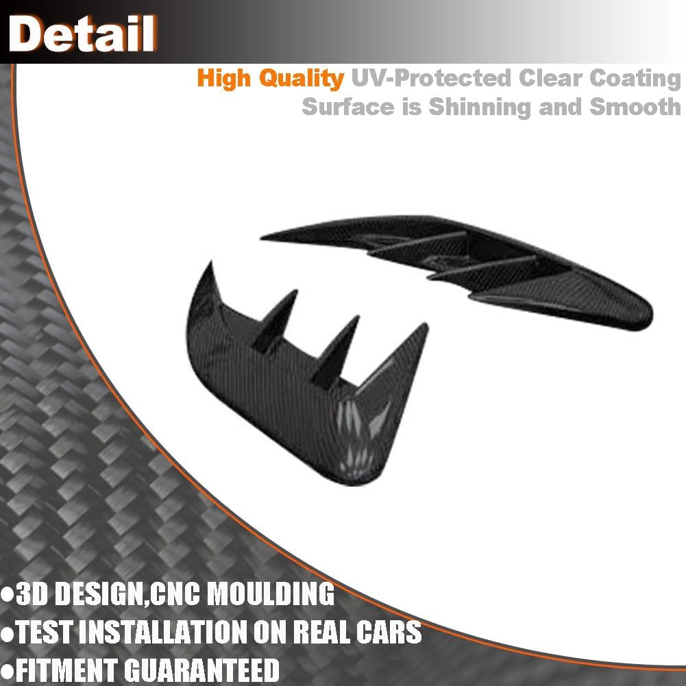 Carbon Fiber Rear Bumper Vent fits for Lexus RX350 RX450h RX500h 2023UP Customized Air Fender Scoop Spoiler Protector Splitter Cover Trims