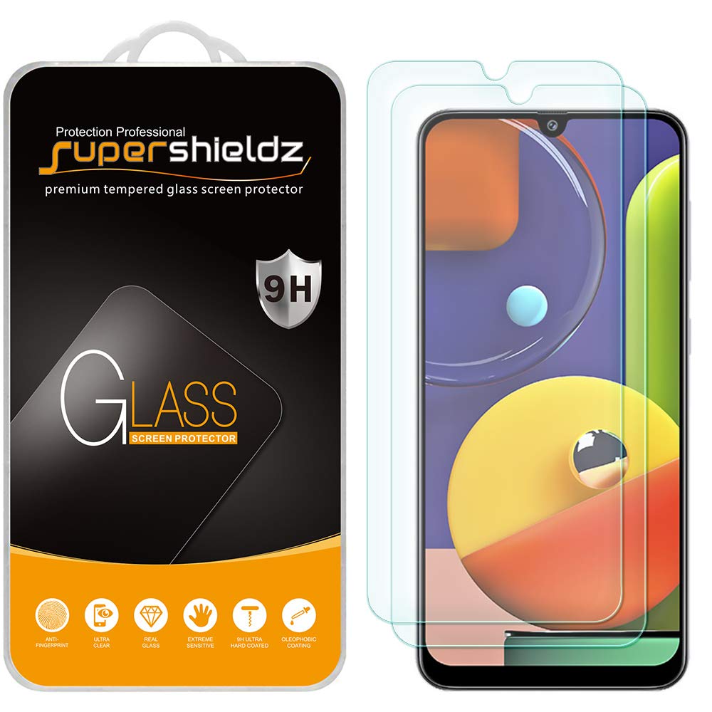 (2 Pack) Supershieldz for Samsung Galaxy A50s Tempered Glass Screen Protector, Anti Scratch, Bubble Free