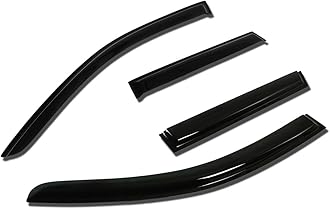 Auto Dynasty 4pcs Tape-On Window Visor Deflector Rain Guard Compatible with 2007-2013 Mitsubishi Outlander, Acrylic