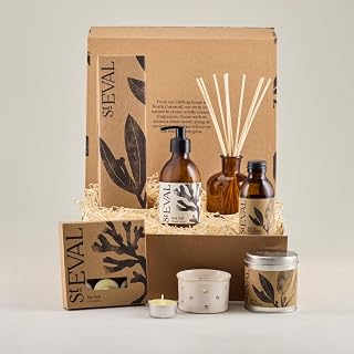 Roseland Luxury Hamper - Diffuser Set, Tin Candle, Tealights, Hand Lotion, Tealight Holder | Two Beautiful Fragrances | Made in Cornwall | Great Gift
