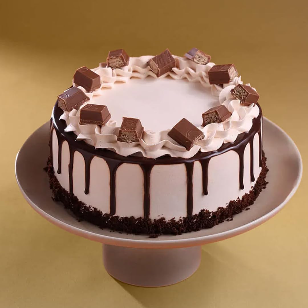 FlowerAura Delicious Fresh 0.5Kg Eggless Chocolate Crunch Drip Cake For Birthday | Anniversary | Wedding | Mother's Day | Father's Day | Valentine's Day | Christmas | New Year (Same Day Delivery)-image-2
