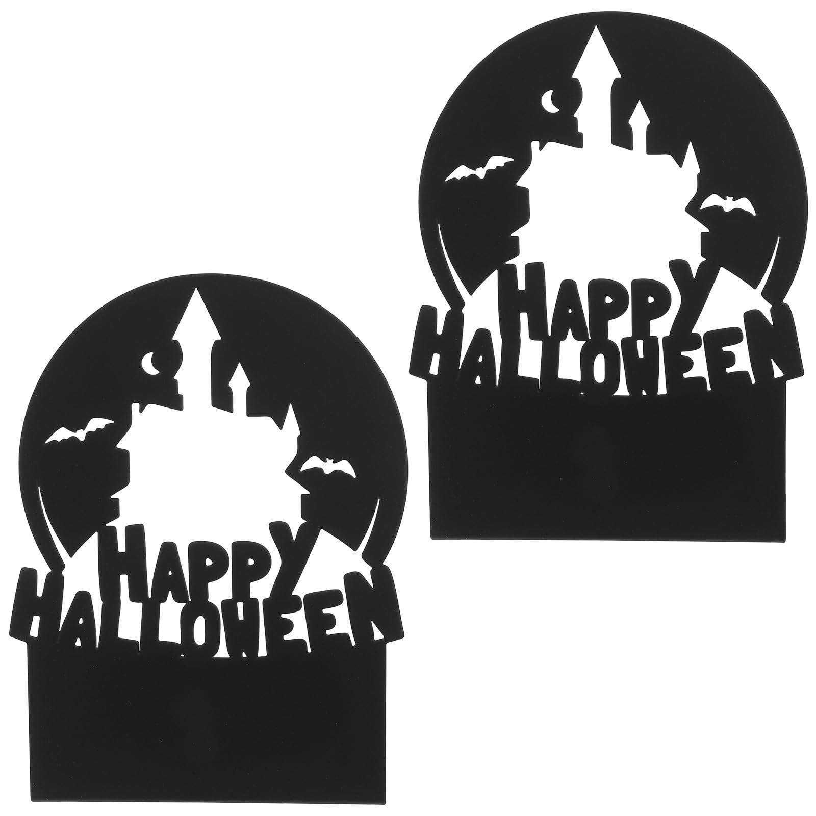 Sujetalibros de Halloween de castillo negro para decorar salones y zonas de estudio