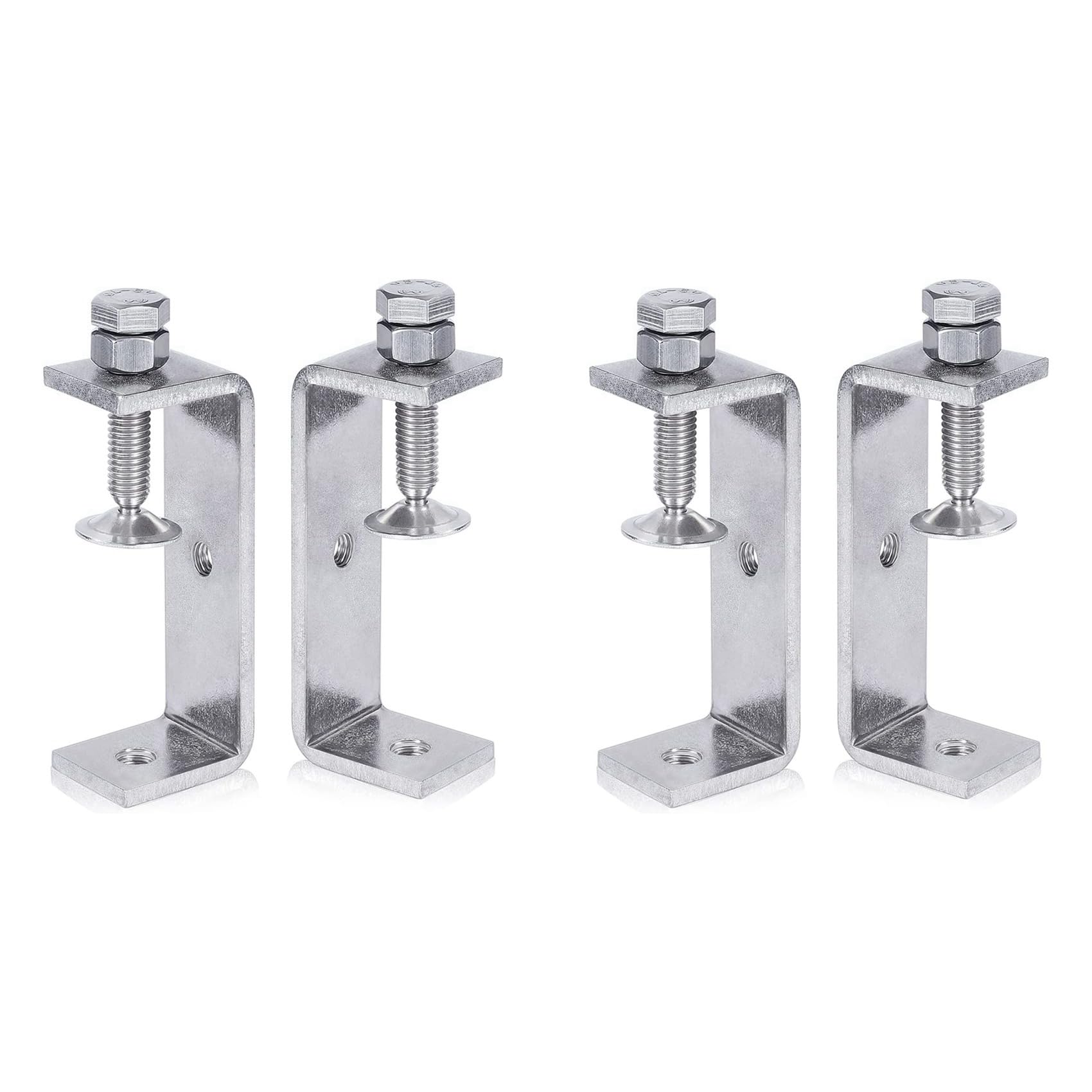 Jnchdghwa Silver Metal Clamp Heavy Duty Clamp C Clamp Woodworking Clamp With Wide Jaw Openings (85Mm), 4Pcs