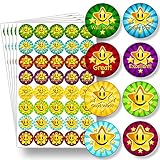Teacher Reward Stickers for Children - 200 Colourful Well Done, Praise, Good Work, Teacher Stickers Pack | Kids Glossy Achievement Reward Labels for Childrens School Classroom and Home by Innoveem