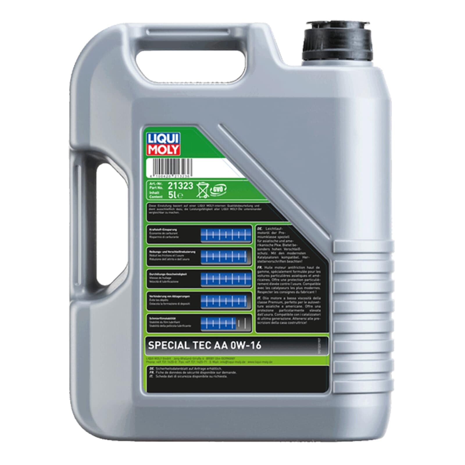 LIQUI MOLY Special Tec AA 0W-16 | 5 L | Synthesetechnologie Motoröl | Art.-Nr.: 21323 | 21323, Special Tec Aa 0W-16